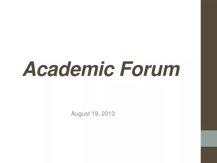 academic forum