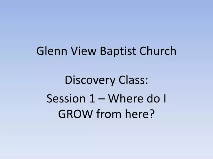 glenn view baptist church