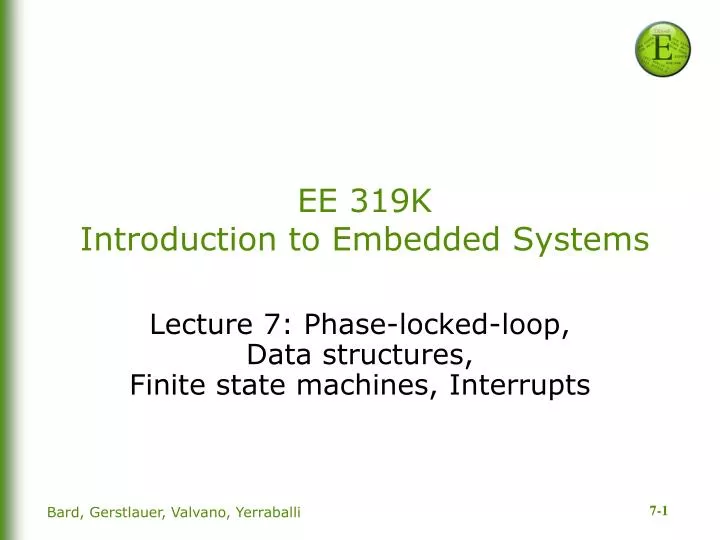 ee 319k introduction to embedded systems