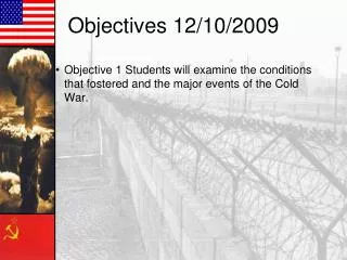 Objectives 12/10/2009