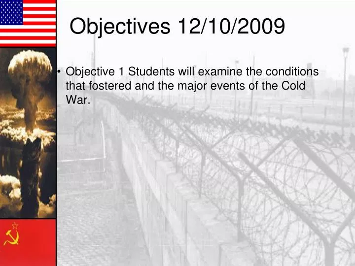 objectives 12 10 2009
