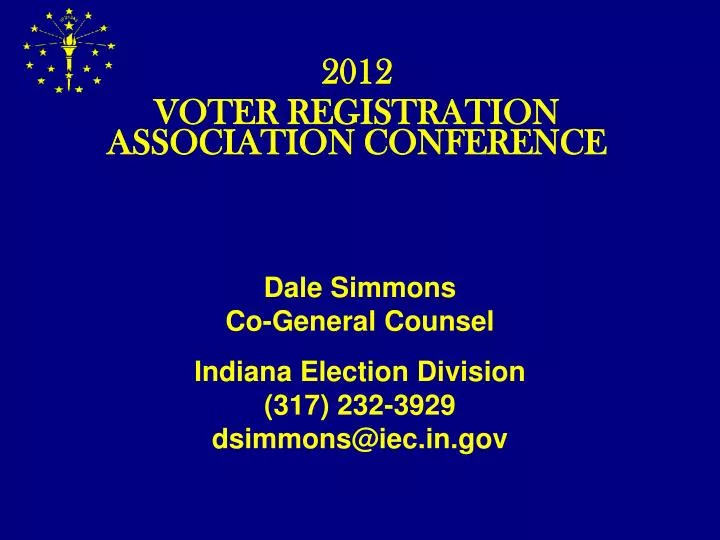 2012 voter registration association conference