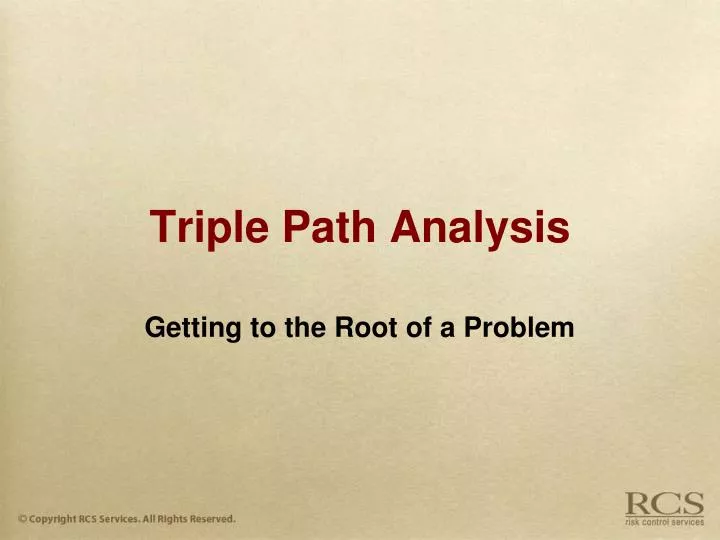 triple path analysis