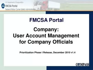 Company: User Account Management for Company Officials