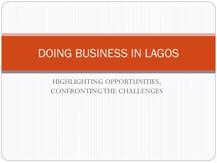 doing business in lagos