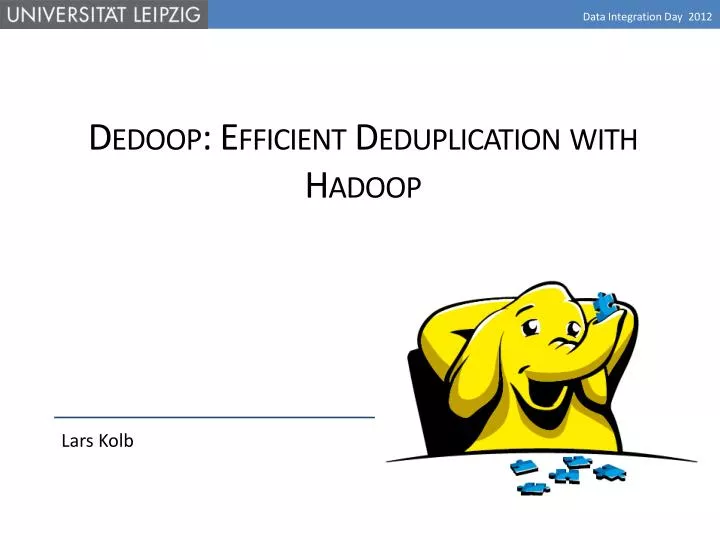 dedoop efficient deduplication with hadoo p
