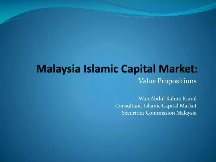 malaysia islamic capital market