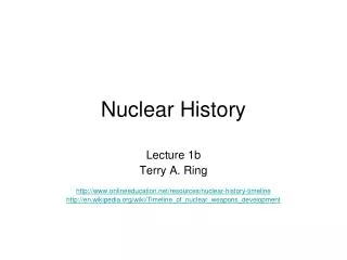Nuclear History