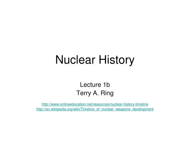 nuclear history