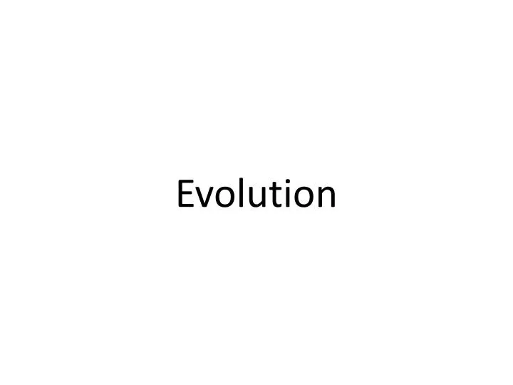 evolution