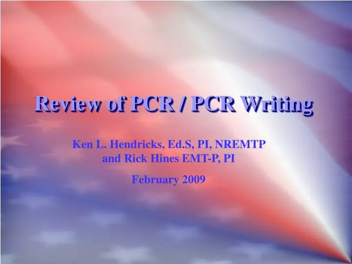 review of pcr pcr writing