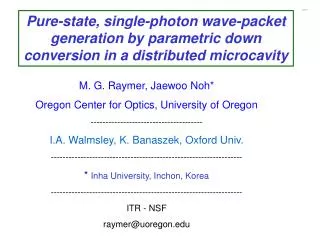 Pure-state, single-photon wave-packet generation by parametric down conversion in a distributed microcavity