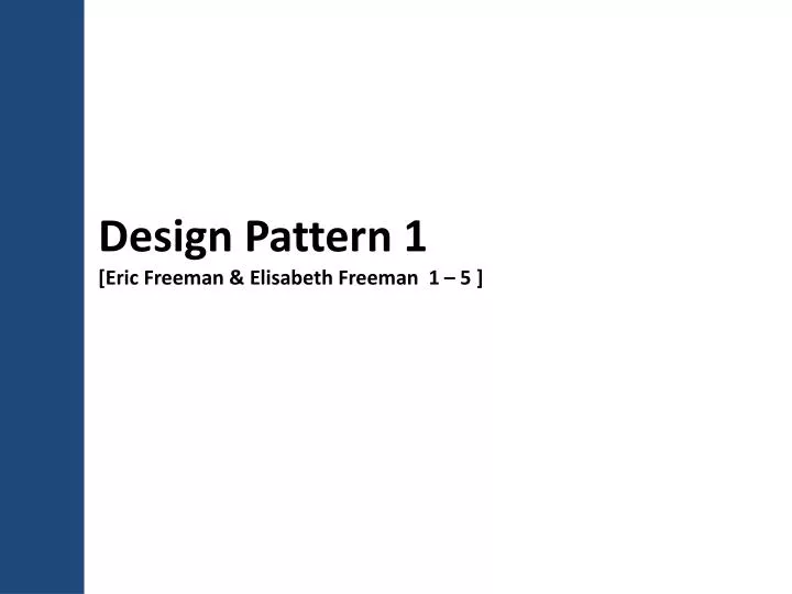 design pattern 1 eric freeman elisabeth freeman 1 5