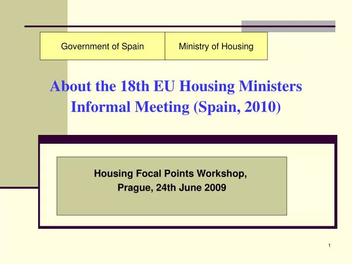 about the 18th eu housing ministers informal meeting spain 2010