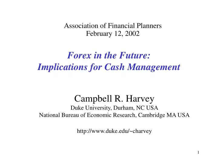 forex in the future implications for cash management