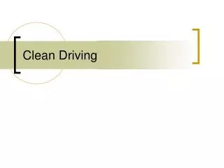 clean driving