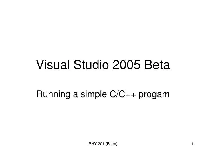 visual studio 2005 beta