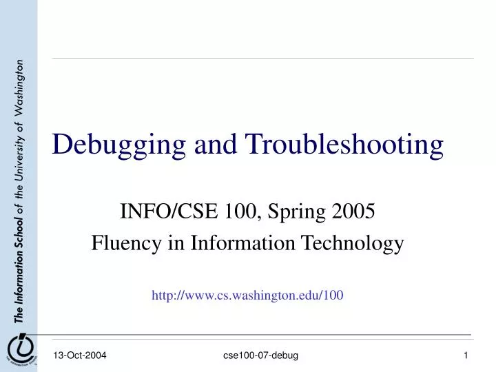 debugging and troubleshooting