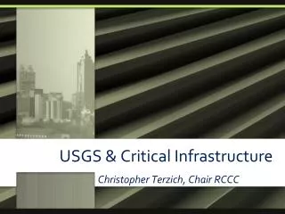 USGS &amp; Critical Infrastructure