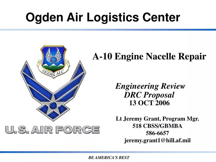 a 10 engine nacelle repair engineering review drc proposal 13 oct 2006