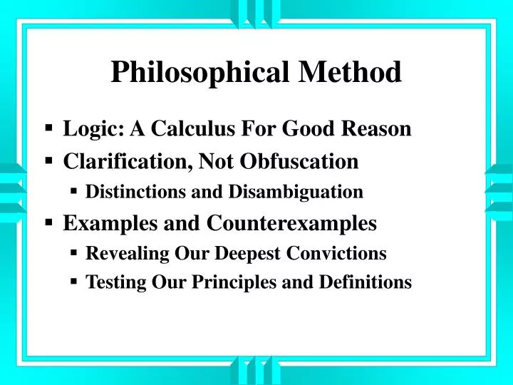 philosophical method