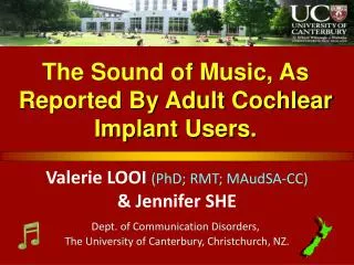 The Sound of Music, As Reported By Adult Cochlear Implant Users.