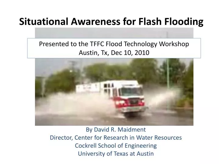 situational awareness for flash flooding