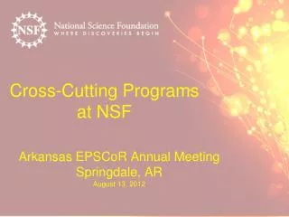 Cross-Cutting Programs at NSF