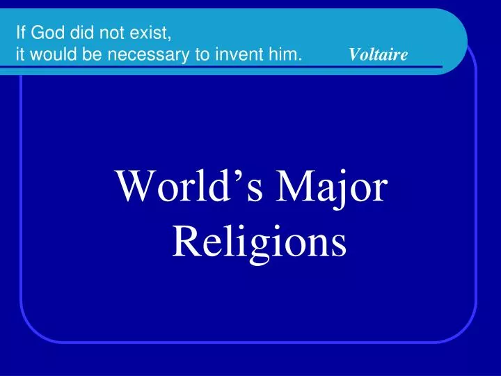 if god did not exist it would be necessary to invent him voltaire
