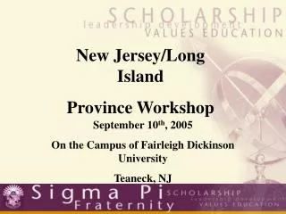 New Jersey/Long Island Province Workshop