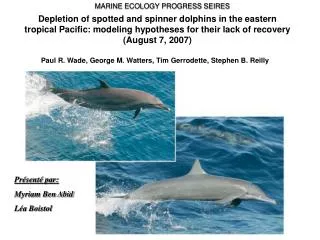 MARINE ECOLOGY PROGRESS SEIRES