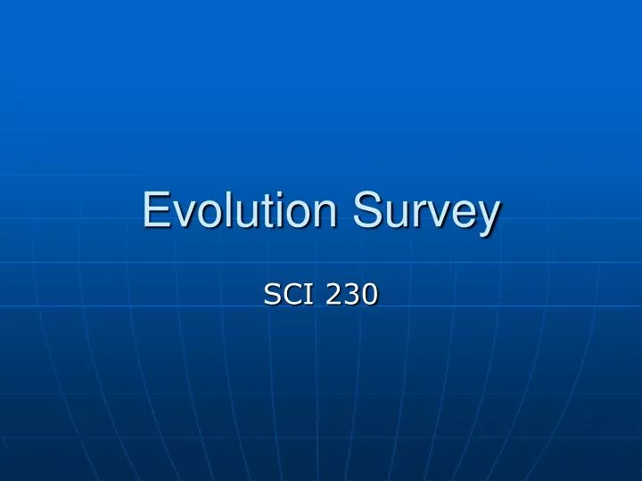 evolution survey