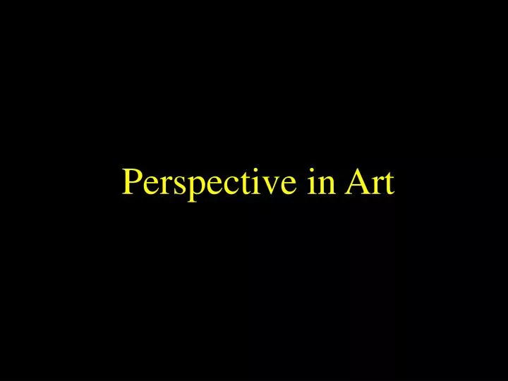 perspective in art
