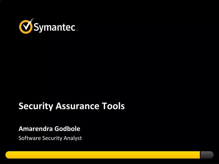 security assurance tools