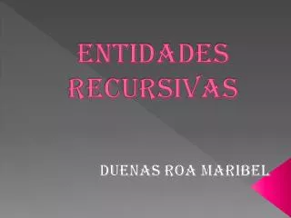 entidades recursivas