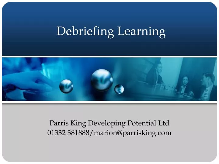 debriefing learning