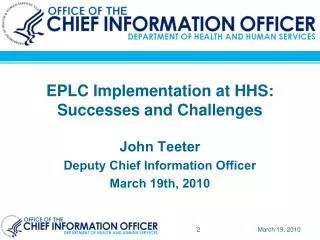 EPLC Implementation at HHS: Successes and Challenges
