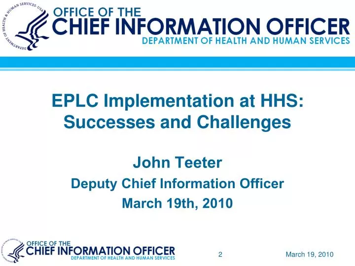 eplc implementation at hhs successes and challenges