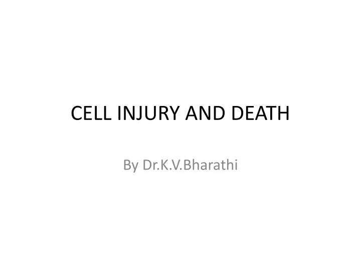 cell injury and death