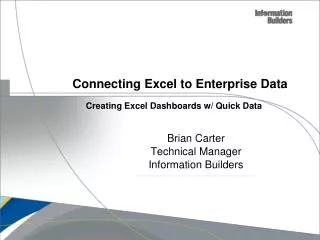 Connecting Excel to Enterprise Data
