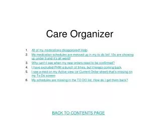Care Organizer