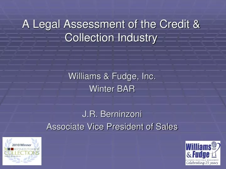 a legal assessment of the credit collection industry