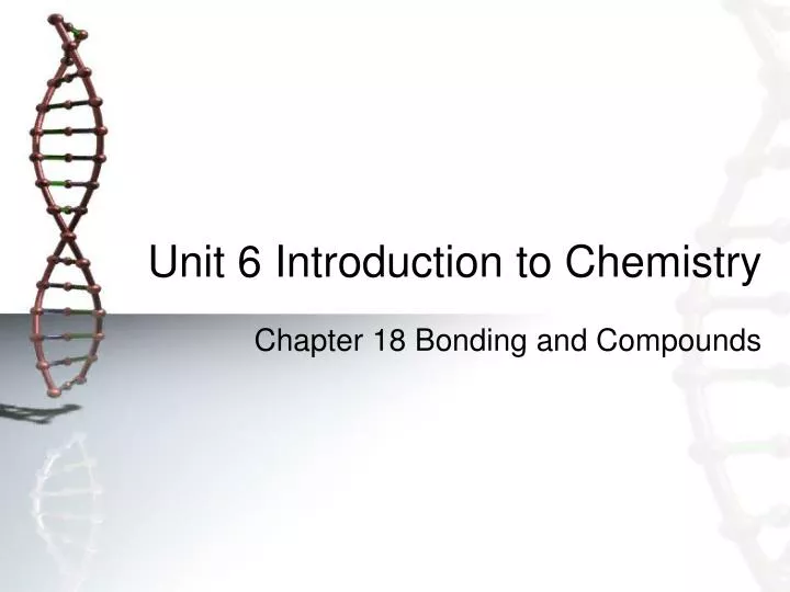 unit 6 introduction to chemistry