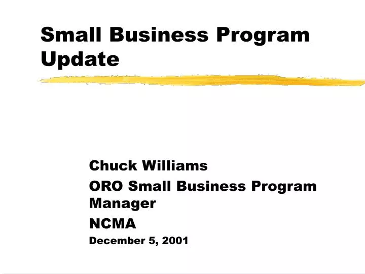 small business program update