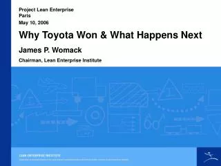 Why Toyota Won &amp; What Happens Next