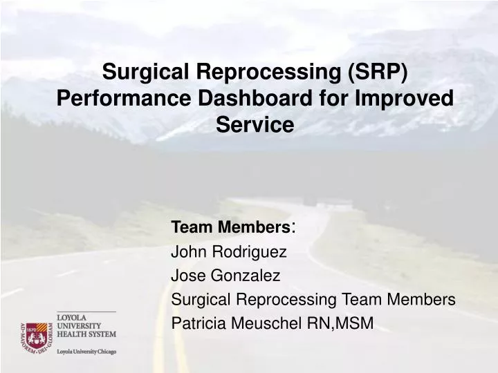 surgical reprocessing srp performance dashboard for improved service
