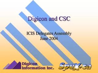 Digicon and CSC