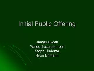 Initial Public Offering