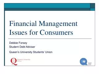 Financial Management Issues for Consumers