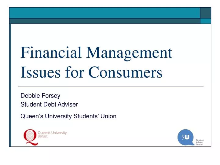 financial management issues for consumers